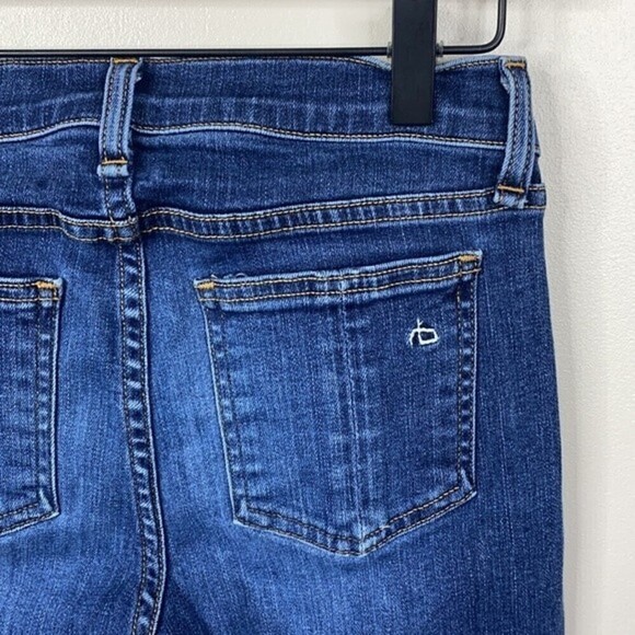 Rag & Bone Skinny Distressed Zipper Capri Jeans 25 - Picture 7 of 8